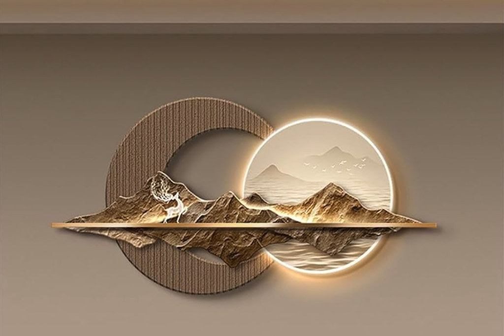 Illuminate Your Living Room with Fluorescent Wall Art