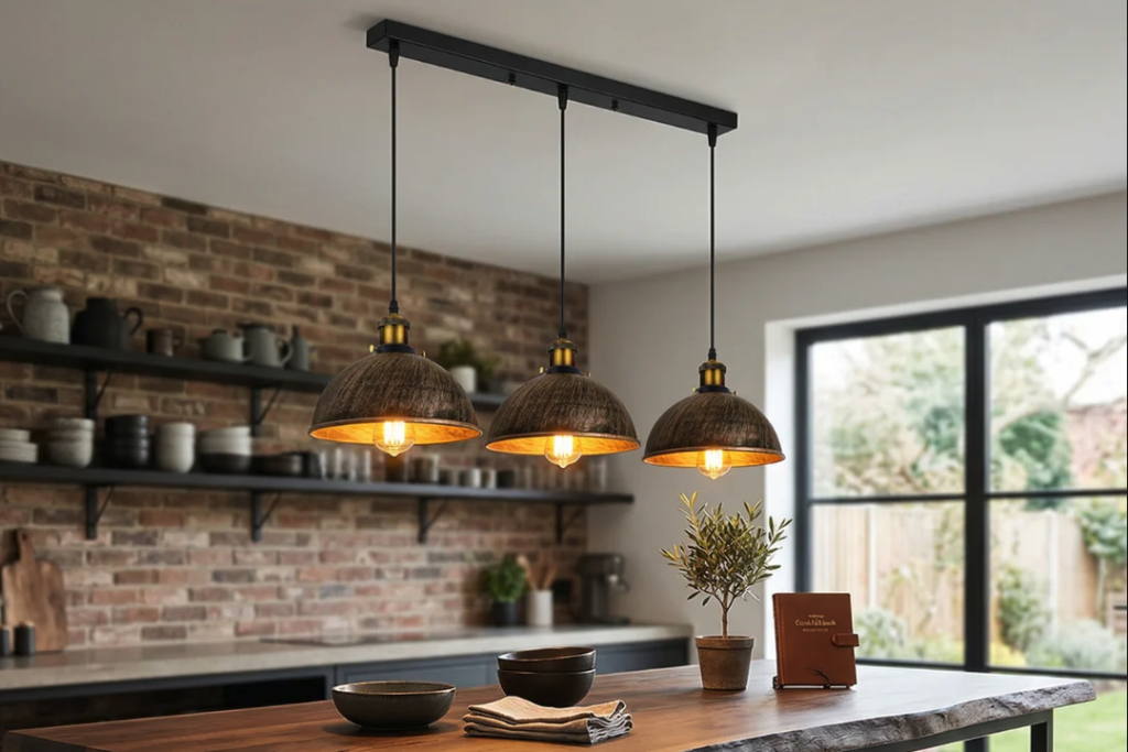 Rustic Charm: Industrial Edison Bulb Multi-Head Pendant Lamp for Restaurants Rustic Charm: Industrial Edison Bulb Multi-Head Pendant Lamp for Restaurants